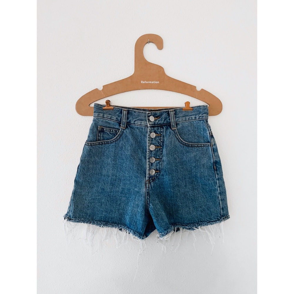 Super High Rise Button Front BDG Denim Shorts